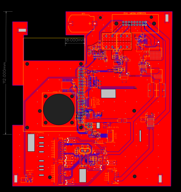 Main Raspberry Pi integration PCB layout